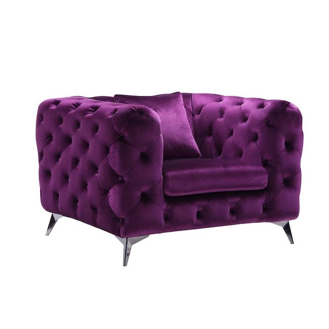 ACME FURNITURE Atronia Vintage Purple Fabric Accent Chair Lowes_com.jpg